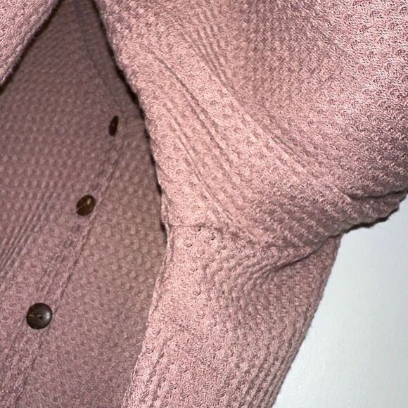 Tiny Willow Waffle Knit Dusty Mauve Peplum Sweater Size XL EUC - Picture 5 of 11